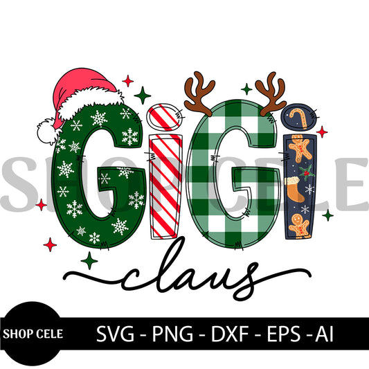 Gigi Claus Christmas Design — SVG PNG Digital Download