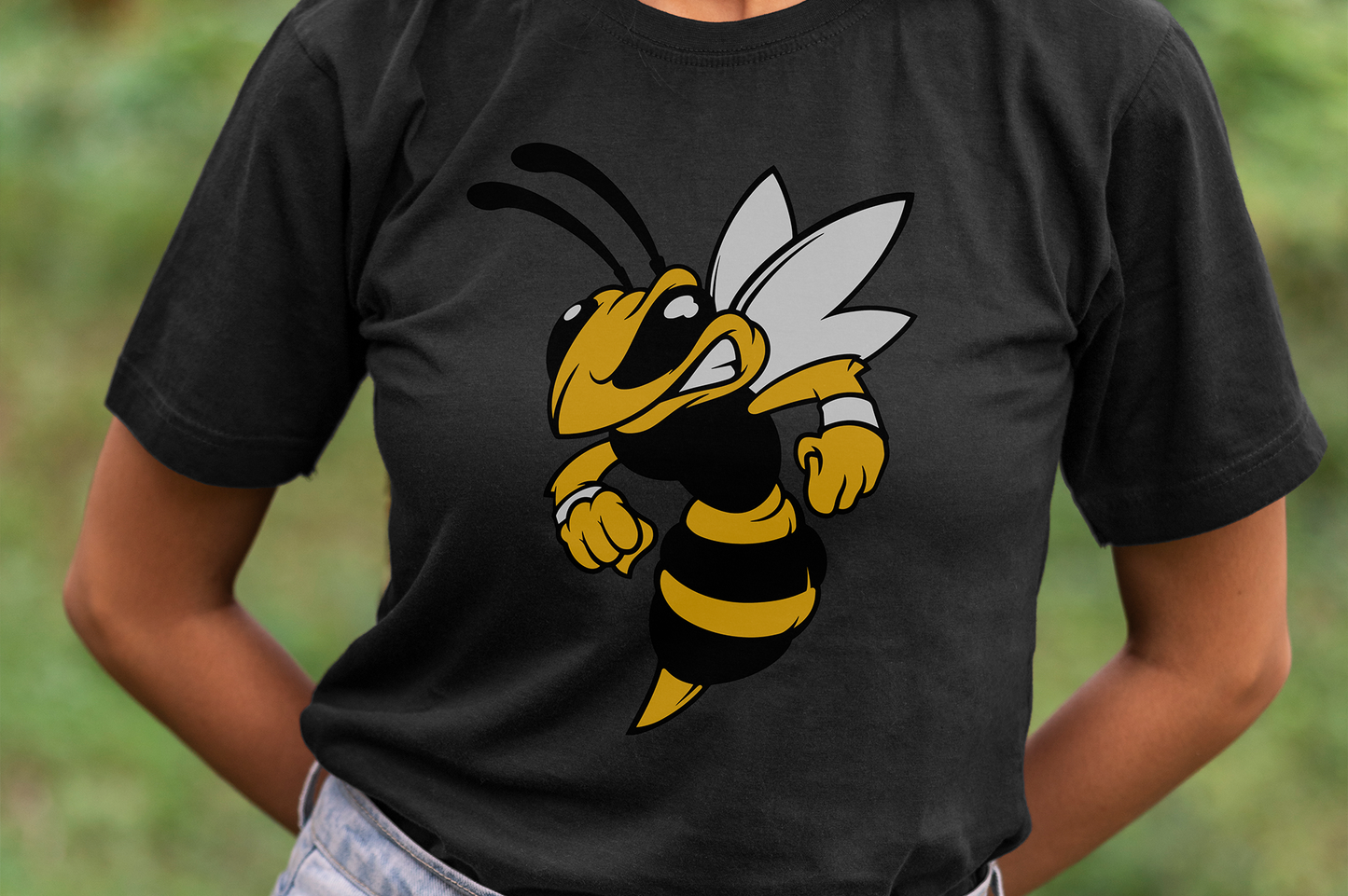 Hornet Bee Mascot SVG & PNG | Bumblebee Mascot Clipart | Instant Download