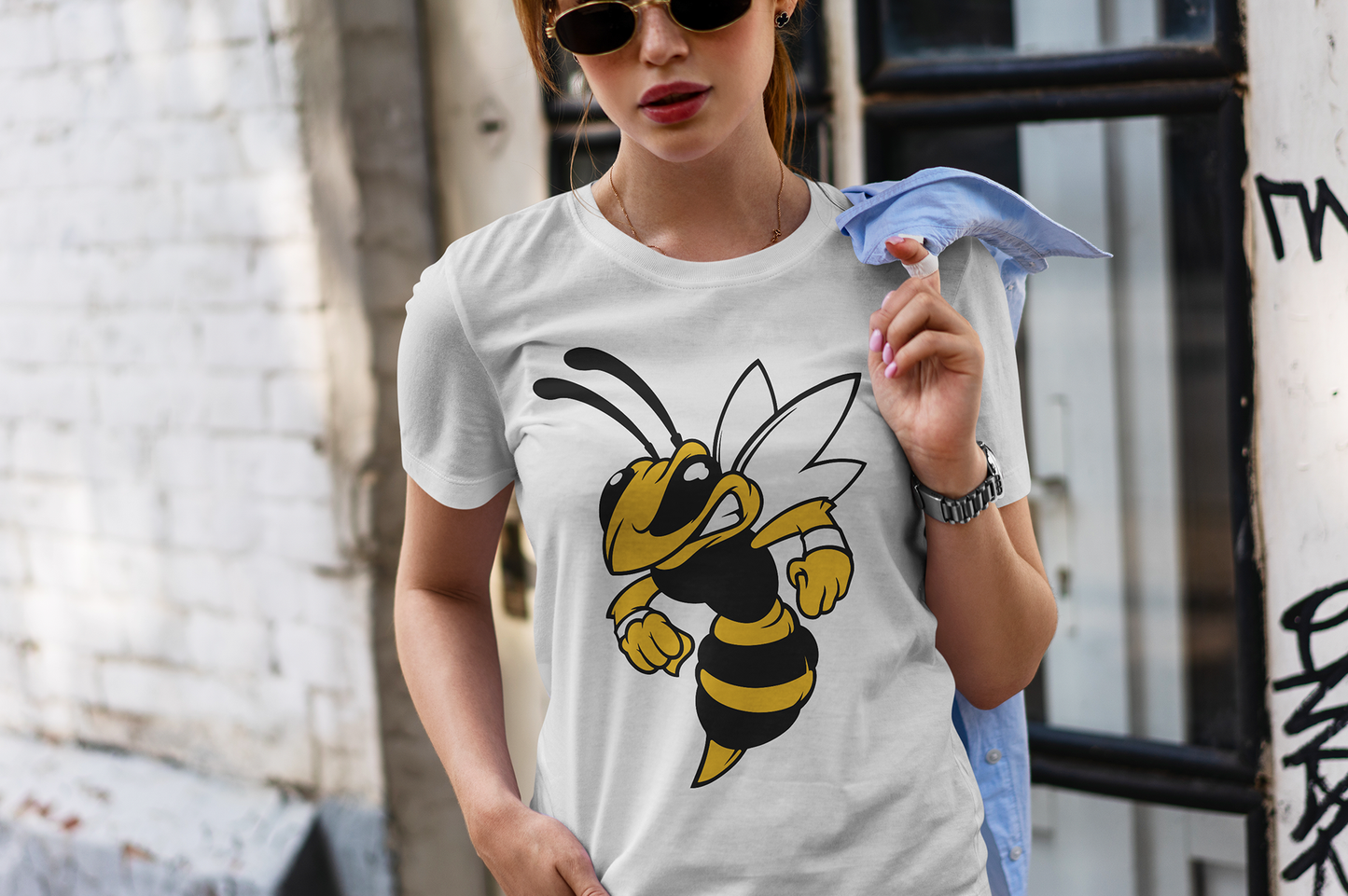 Hornet Bee Mascot SVG & PNG | Bumblebee Mascot Clipart | Instant Download