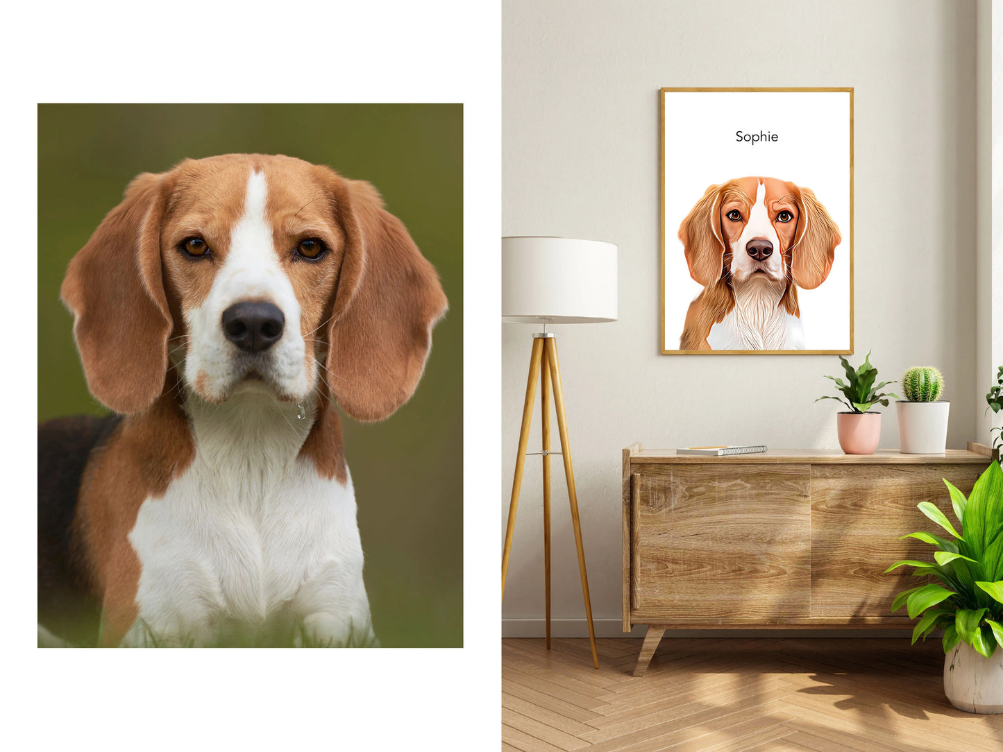 Custom Pet Portrait (Digital File) – Made From Your Photo
